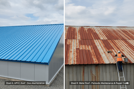 پوشش سقف سوله با ورق گالوانیزه