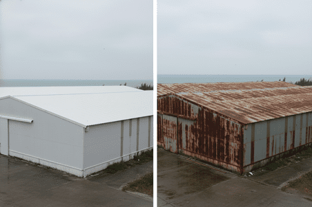 مقایسه ورق سقف انبار فلزی و UPVC