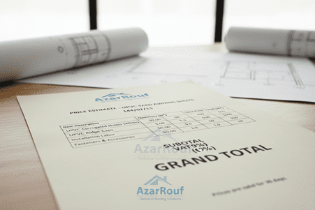 هزینه پوشش سقف سوله با ورق ذوزنقهای