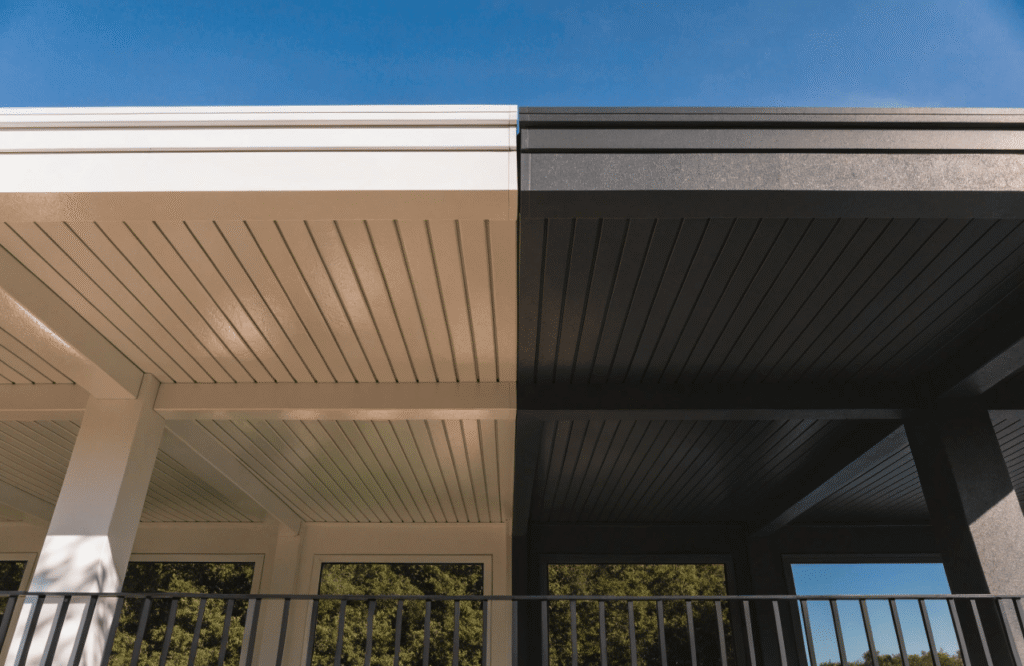 تأثیر رنگ روشن یا تیره UPVC بر بازتاب نور و خنکی فضای زیر سقف